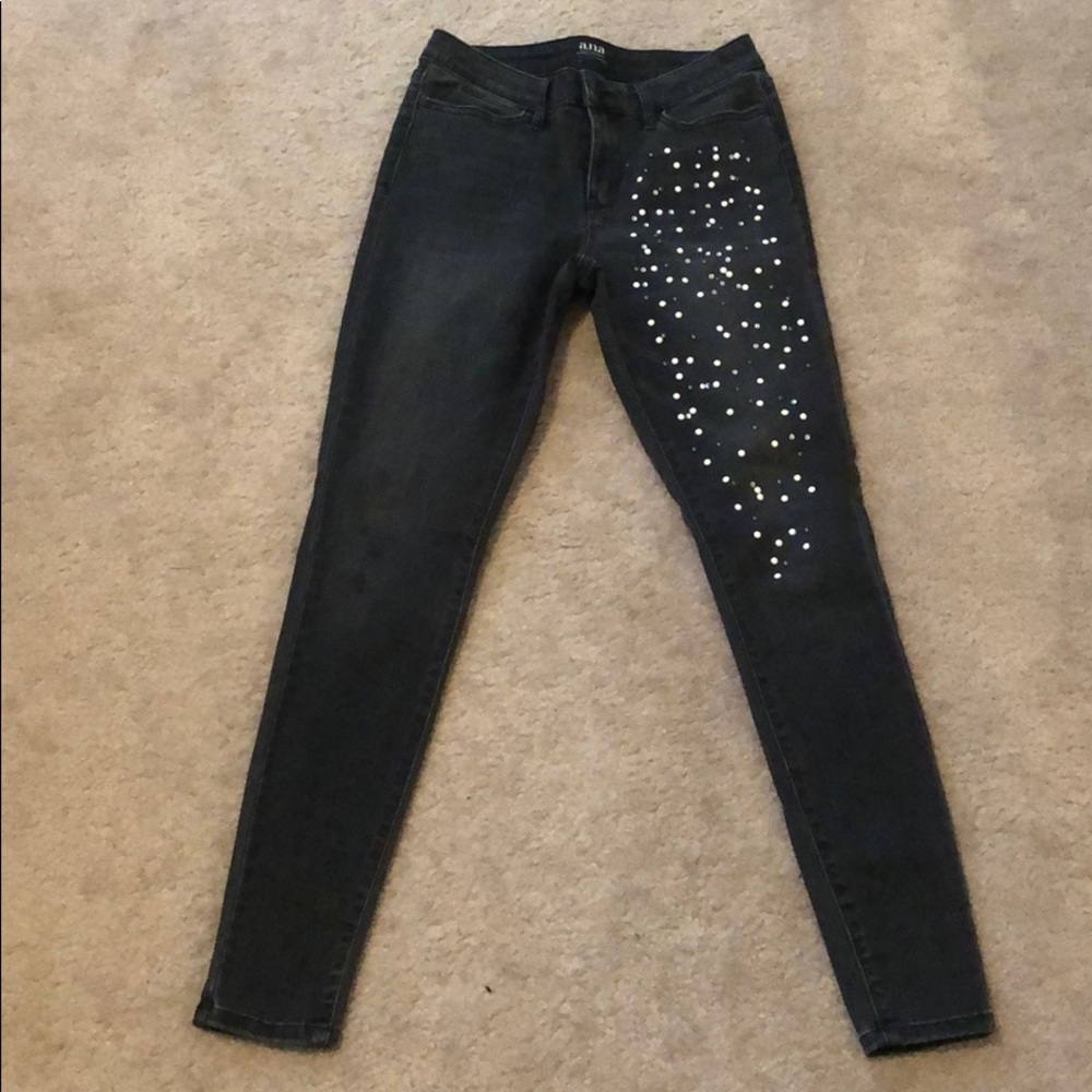 Studded skinny jeans